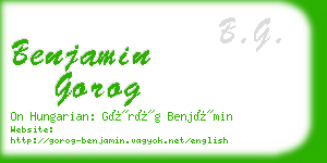 benjamin gorog business card